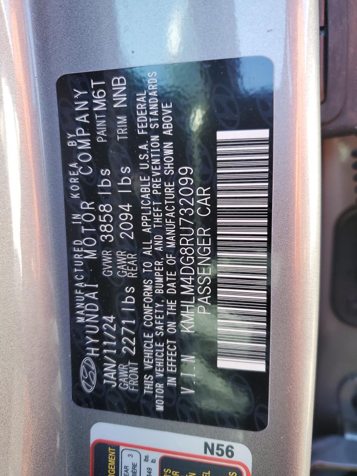 2024 HYUNDAI ELANTRA SEL VIN:KMHLM4DG8RU732099