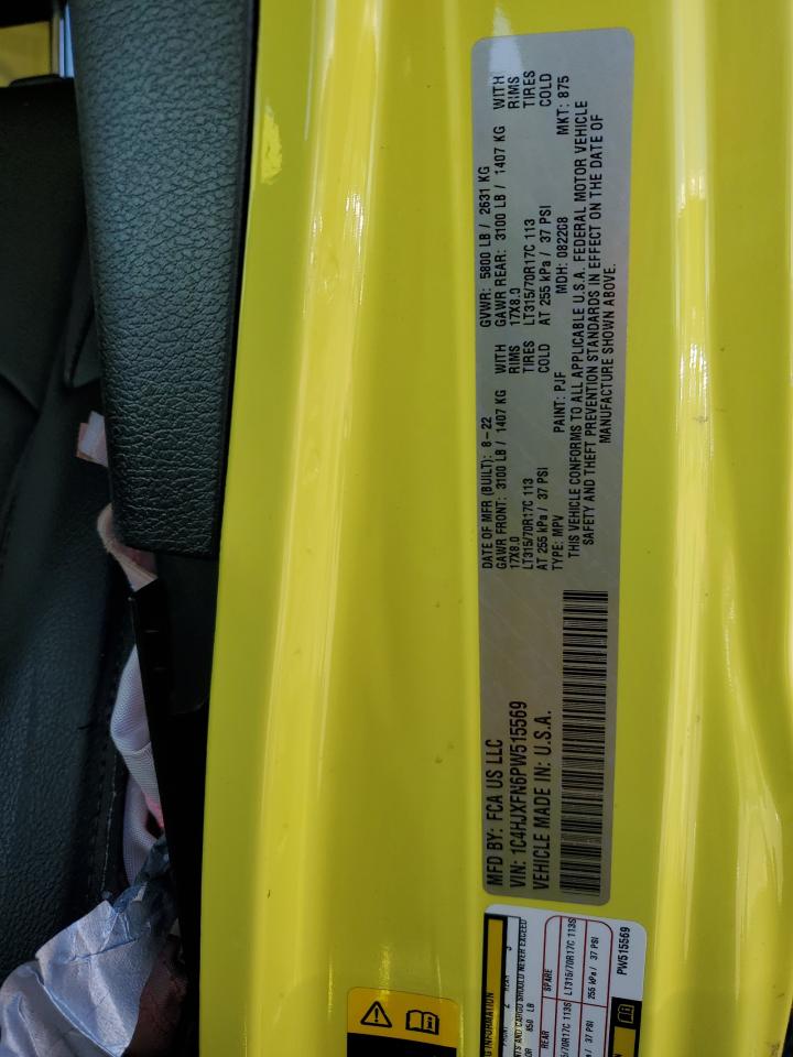 2023 JEEP WRANGLER RUBICON VIN:1C4HJXFN6PW515569