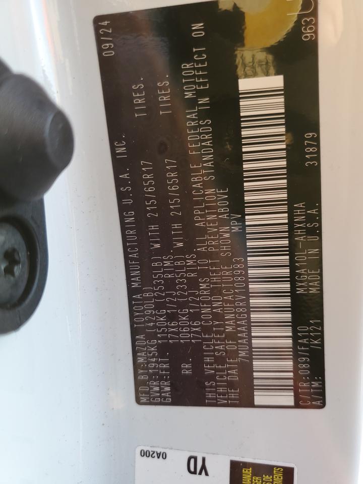 2024 TOYOTA COROLLA CROSS L VIN:7MUAAAAG8RV108983