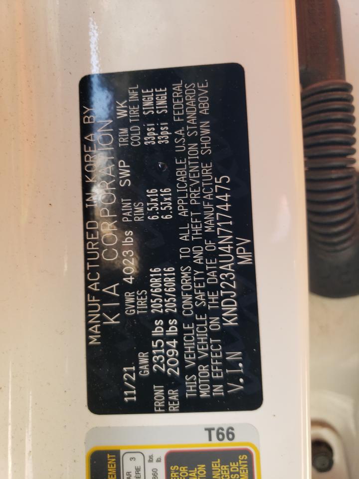 2022 KIA SOUL LX VIN:KNDJ23AU4N7174475