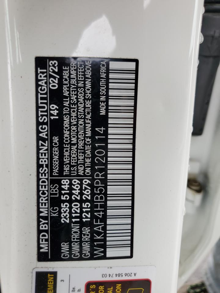 2023 MERCEDES-BENZ C 300 4MATIC VIN:W1KAF4HB5PR120114