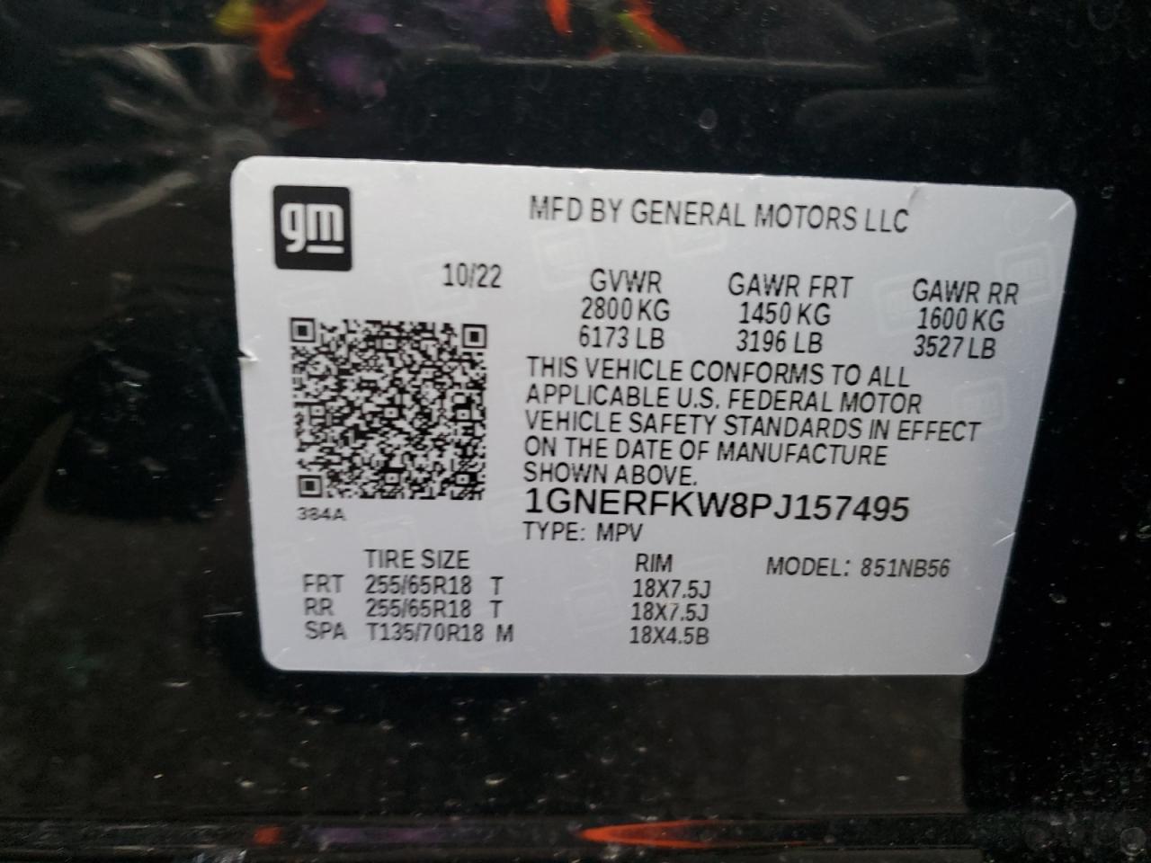 2023 CHEVROLET TRAVERSE LS VIN:1GNERFKW8PJ157495