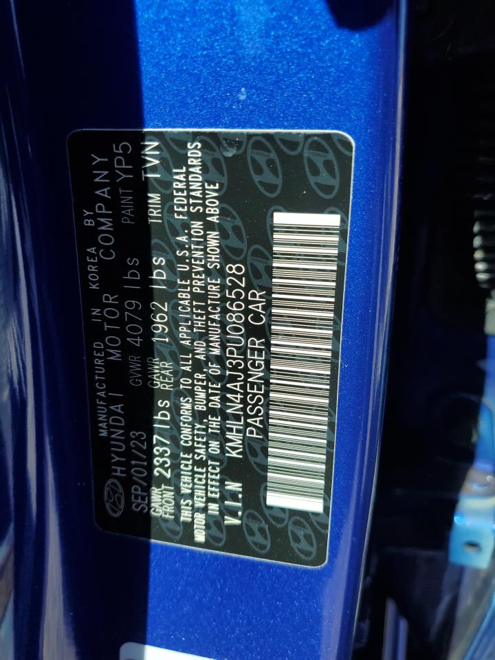 2023 HYUNDAI ELANTRA LIMITED VIN:KMHLN4AJ3PU086528