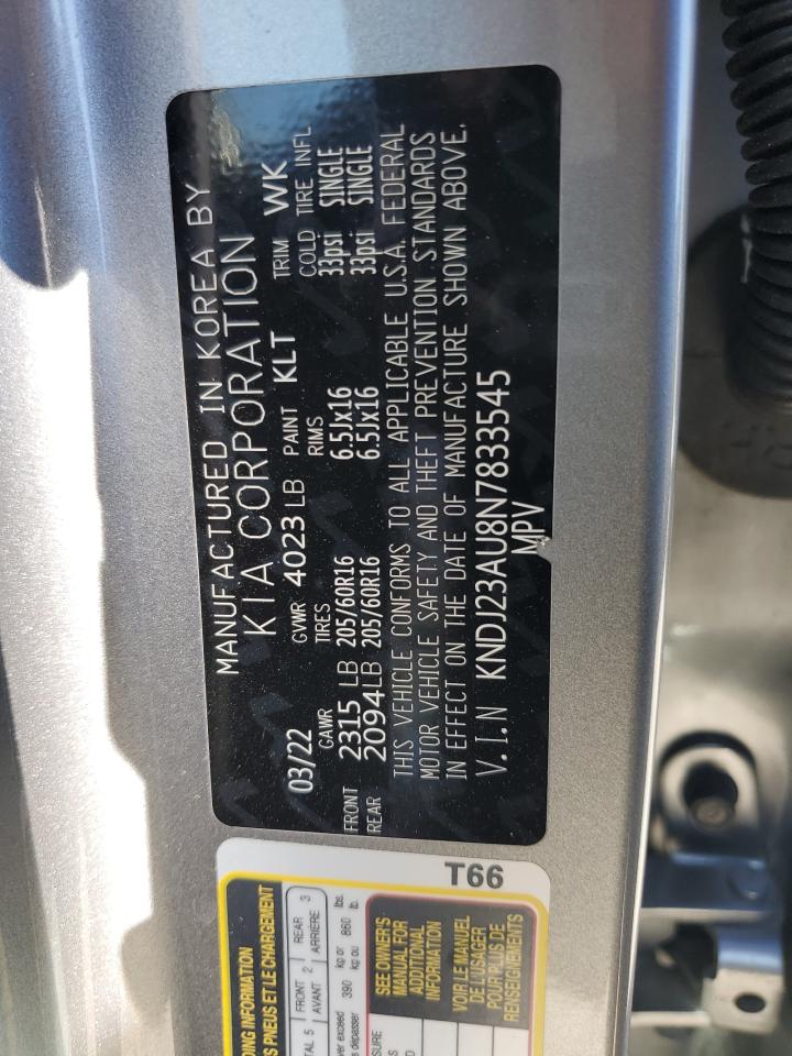 2022 KIA SOUL LX VIN:KNDJ23AU8N7833545