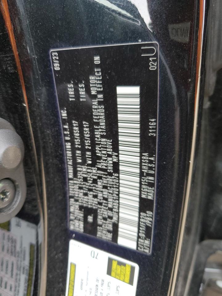 2023 TOYOTA COROLLA CROSS LE VIN:7MUFBABG1PV012076