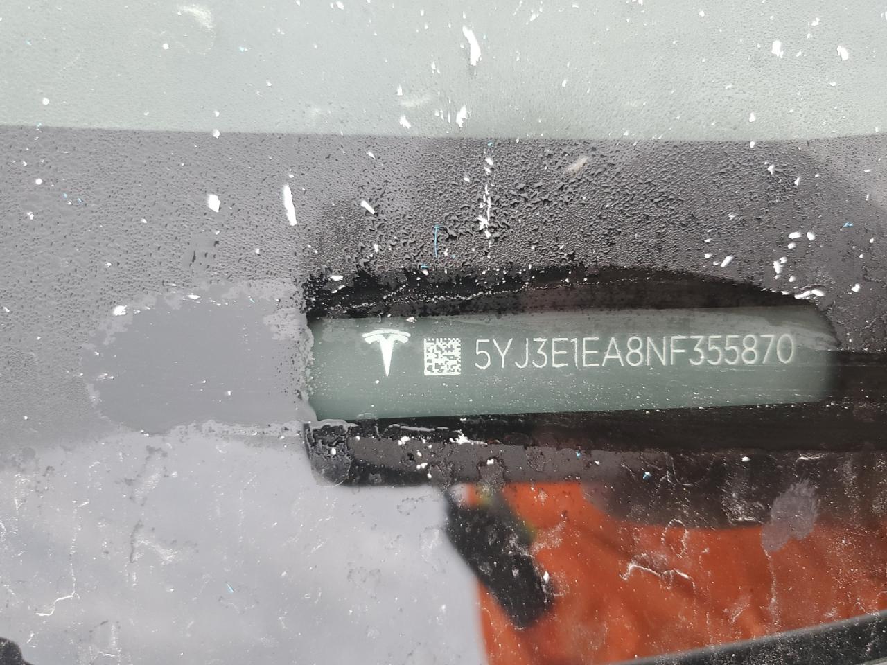 2022 TESLA MODEL 3 VIN:5YJ3E1EA8NF355870