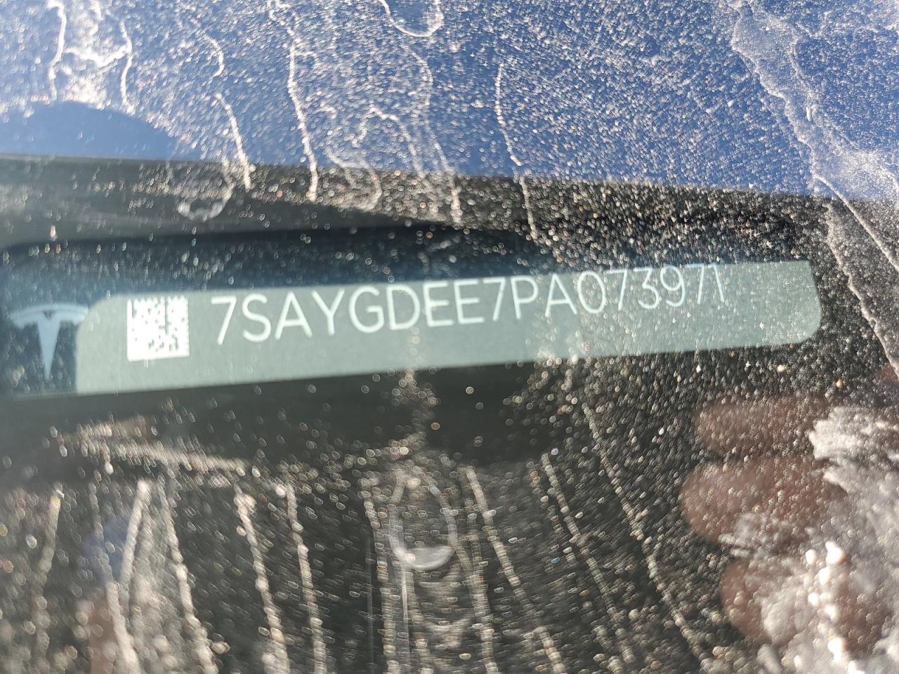 2023 TESLA MODEL Y VIN:7SAYGDEE7PA073971