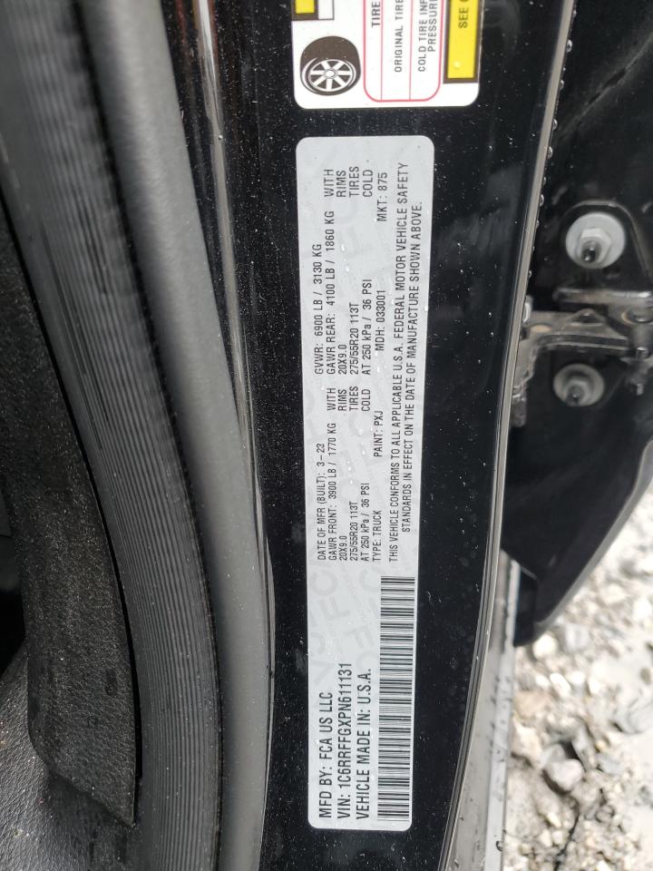 2023 RAM 1500 BIG HORN/LONE STAR VIN:1C6RRFFGXPN611131