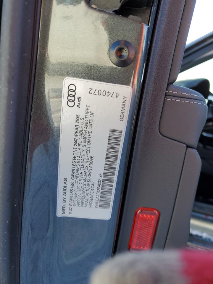 2023 AUDI A4 PREMIUM PLUS 45 VIN:JM3KFBDM1L0817179