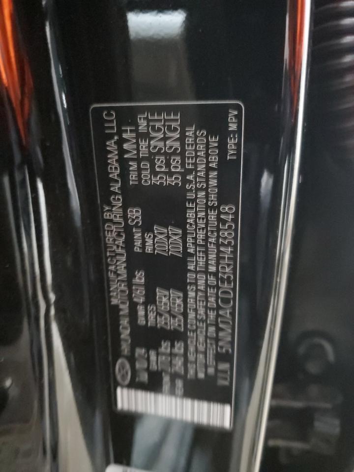 2024 HYUNDAI TUCSON SE VIN:5NMJACDE3RH438548