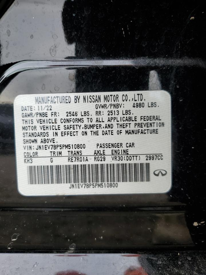 2023 INFINITI Q50 LUXE VIN:JN1EV7BP5PM510800