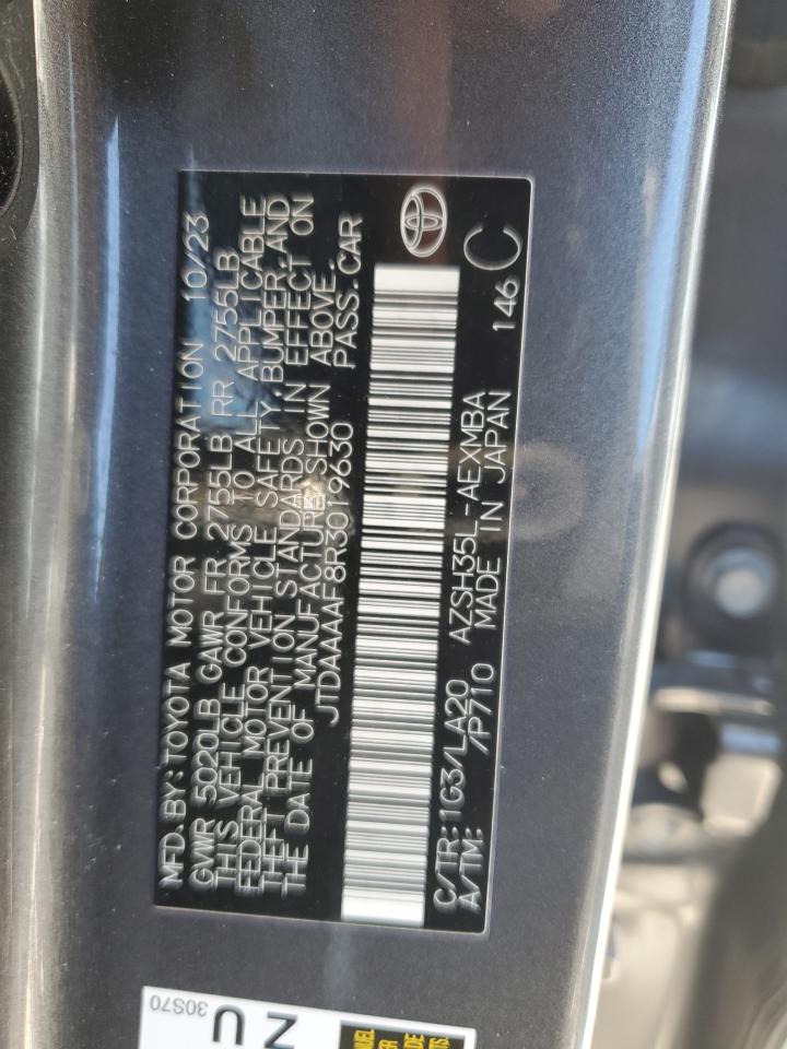 2024 TOYOTA CROWN XLE VIN:JTDAAAAF8R3019630