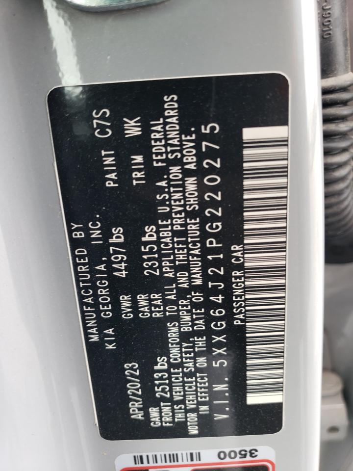 2023 KIA K5 GT LINE VIN:5XXG64J21PG220275