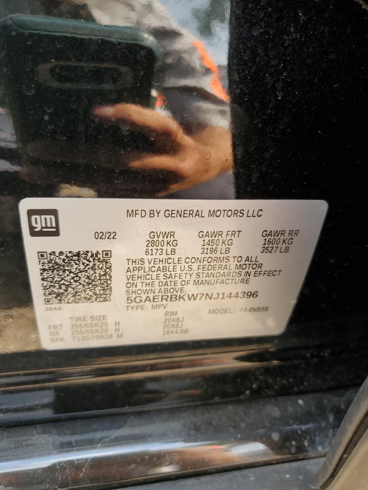 2022 BUICK ENCLAVE ESSENCE VIN:5GAERBKW7NJ144396