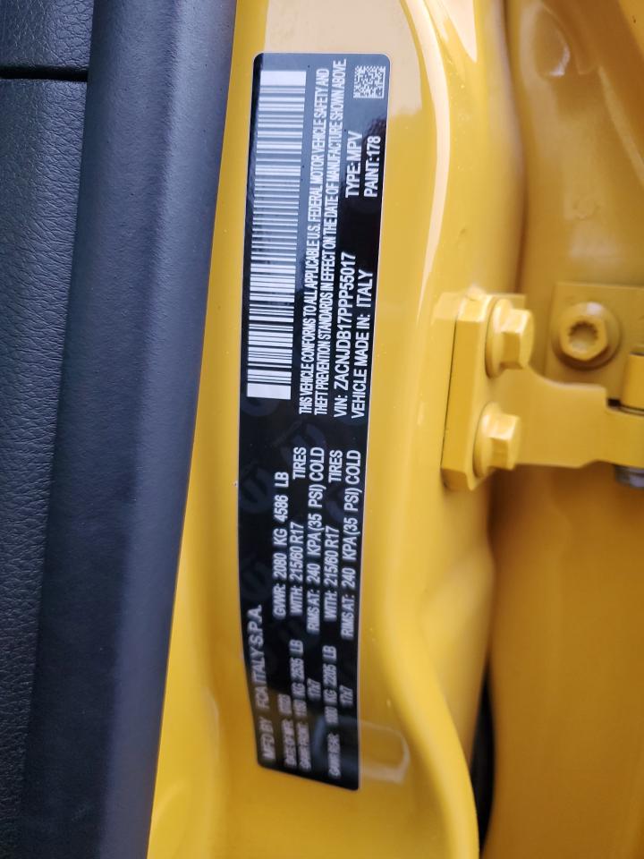 2023 JEEP RENEGADE LATITUDE VIN:ZACNJDB17PPP55017
