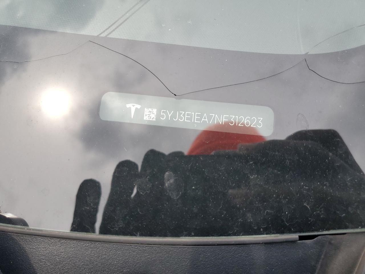 2022 TESLA MODEL 3 VIN:5YJ3E1EA7NF312623