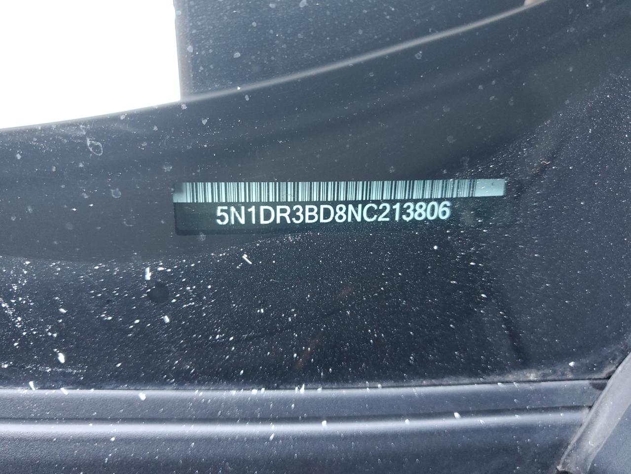 2022 NISSAN PATHFINDER SV VIN:5N1DR3BD8NC213806