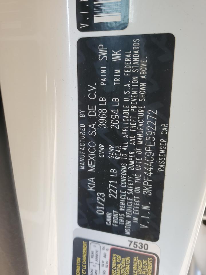 2023 KIA FORTE GT VIN:3KPF44AC9PE592272