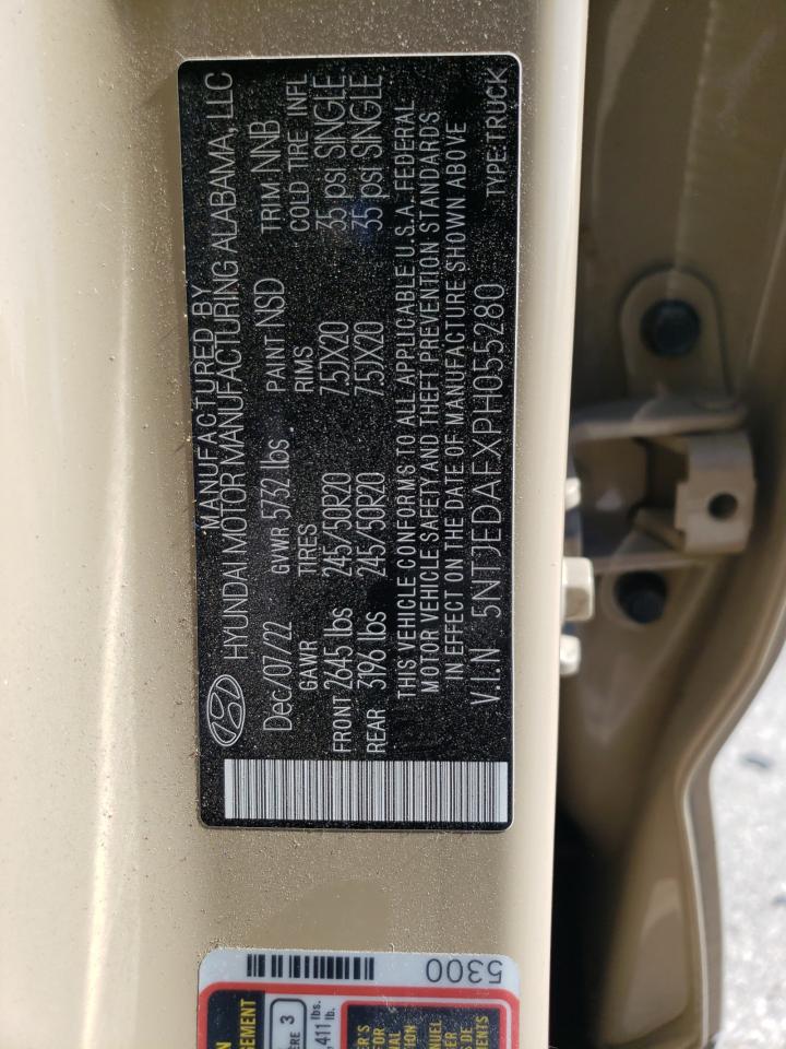 2023 HYUNDAI SANTA CRUZ LIMITED VIN:5NTJEDAFXPH055280