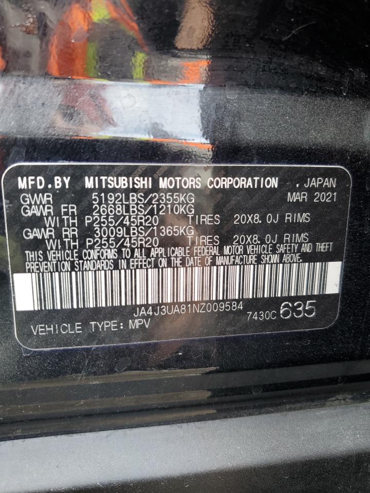 2022 MITSUBISHI OUTLANDER SE VIN:JA4J3UA81NZ009584