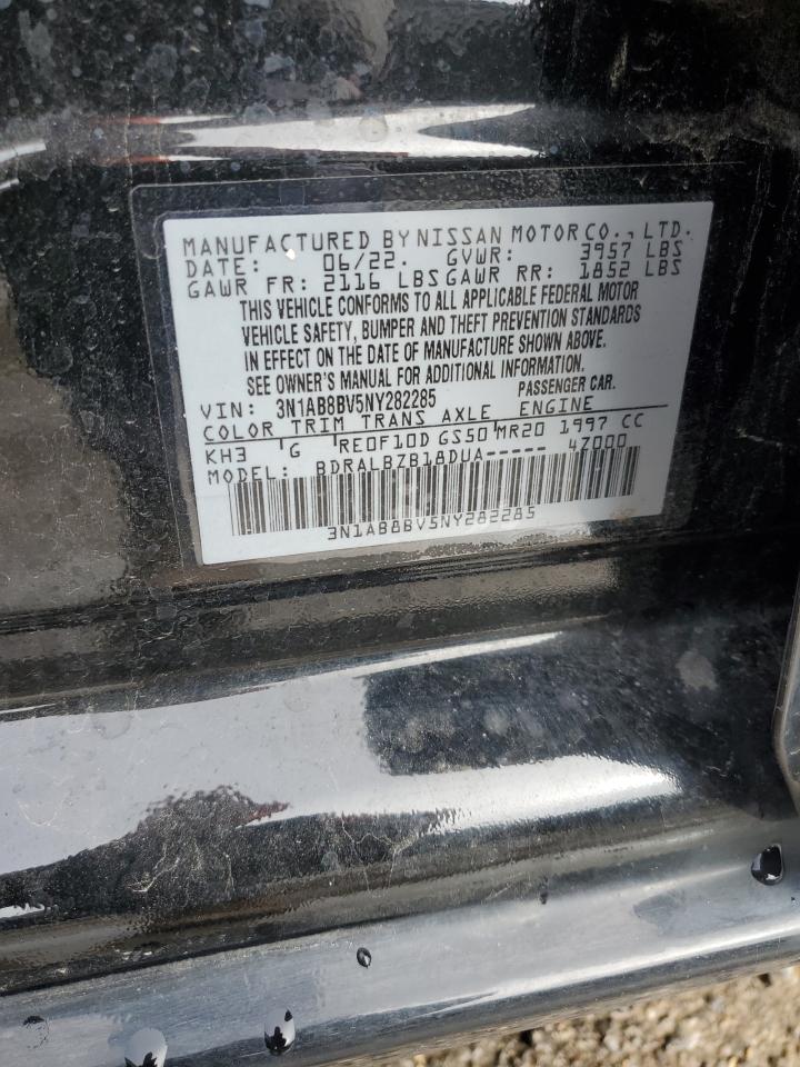 2022 NISSAN SENTRA S VIN:3N1AB8BV5NY282285