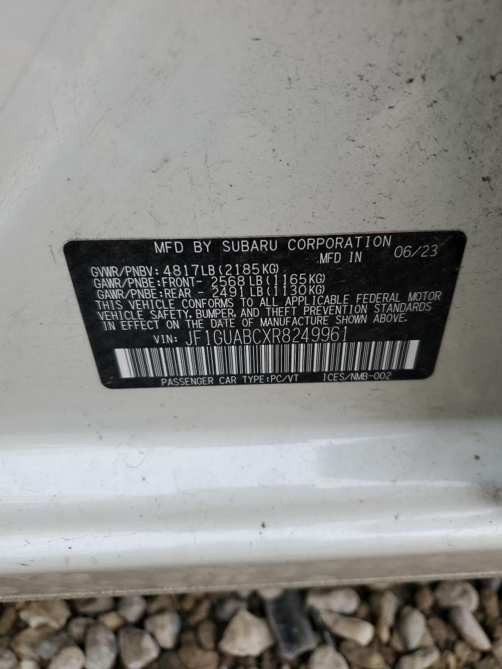 2024 SUBARU IMPREZA VIN:JF1GUABCXR8249961