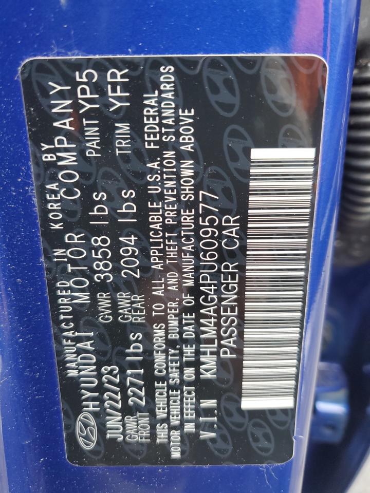 2023 HYUNDAI ELANTRA SEL VIN:KMHLM4AG4PU609577