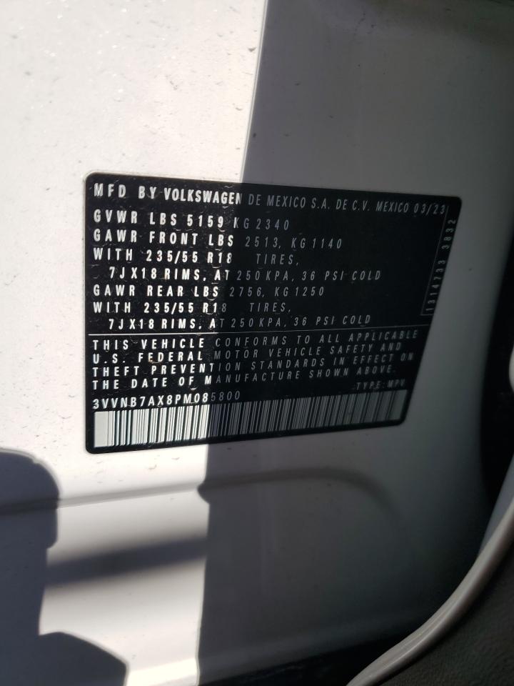 2023 VOLKSWAGEN TIGUAN SE VIN:3VVNB7AX8PM085800