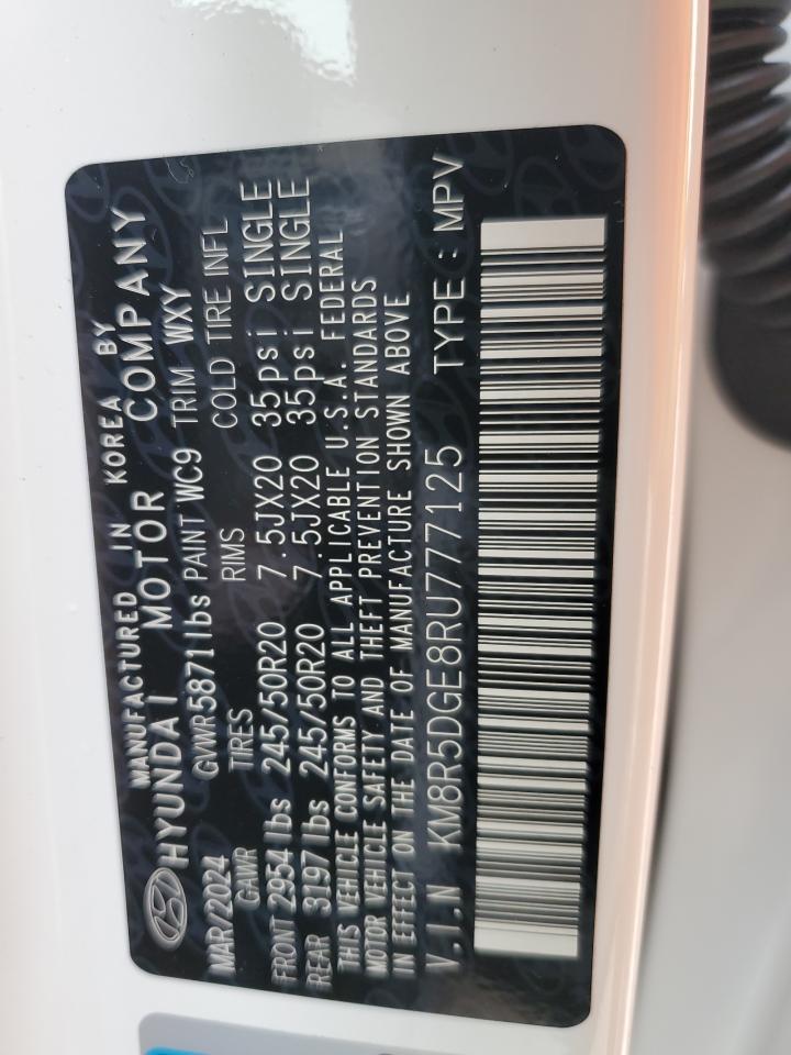 2024 HYUNDAI PALISADE LIMITED VIN:KM8R5DGE8RU777125