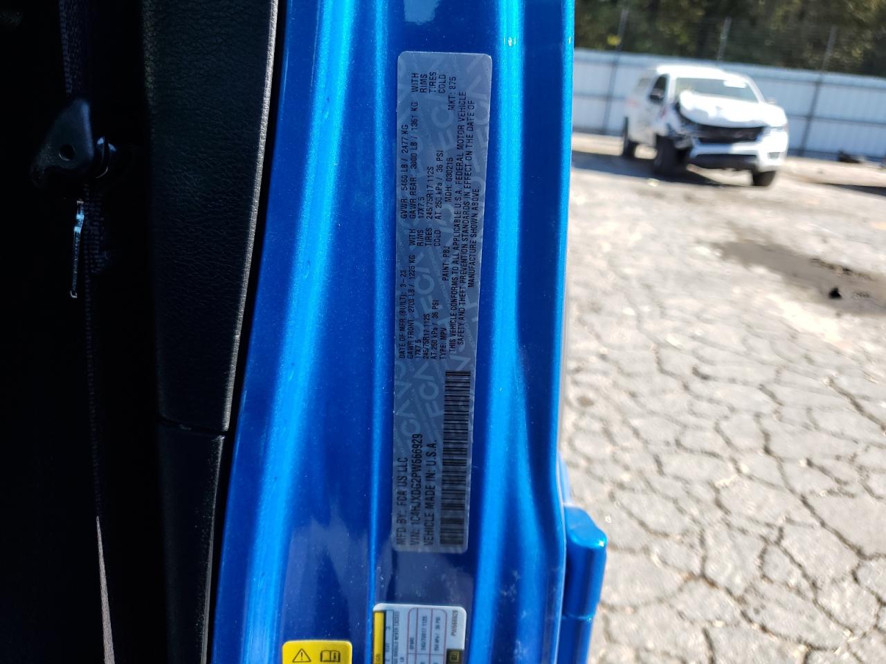 2023 JEEP WRANGLER SPORT VIN:1C4HJXDG2PW666929