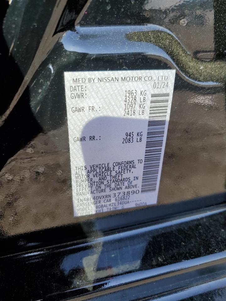 2024 NISSAN ALTIMA SV VIN:1N4BL4DVXRN373890