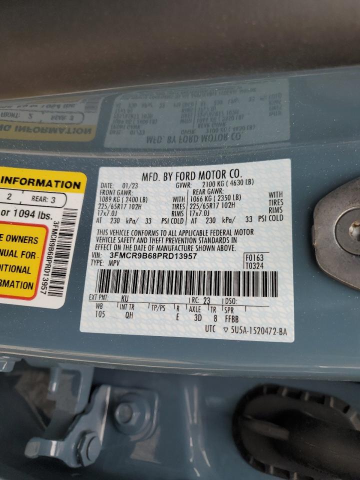 2023 FORD BRONCO SPORT BIG BEND VIN:3FMCR9B68PRD13957