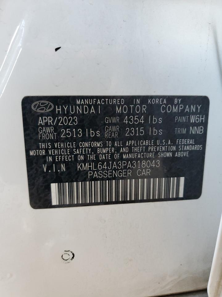 2023 HYUNDAI SONATA SEL VIN:KMHL64JA3PA318043
