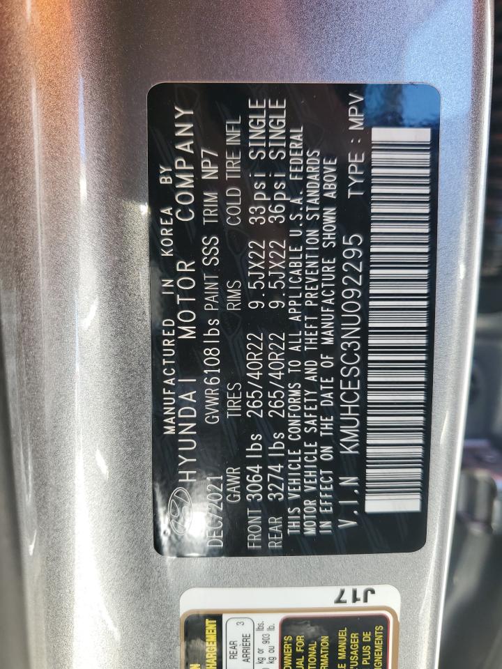 2022 GENESIS GV80 BASE VIN:KMUHCESC3NU092295