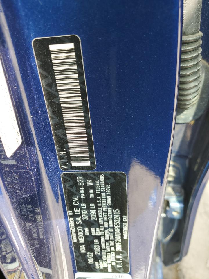2023 KIA FORTE LX VIN:WP0AA2A8XNS255297