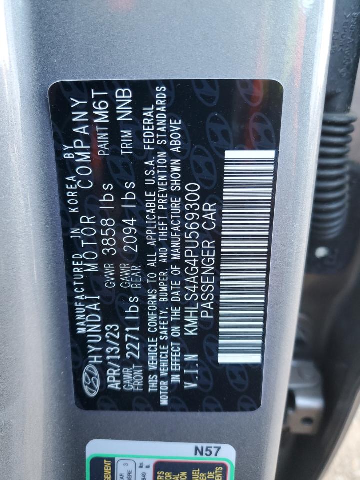 2023 HYUNDAI ELANTRA SEL VIN:KMHLS4AG4PU569300