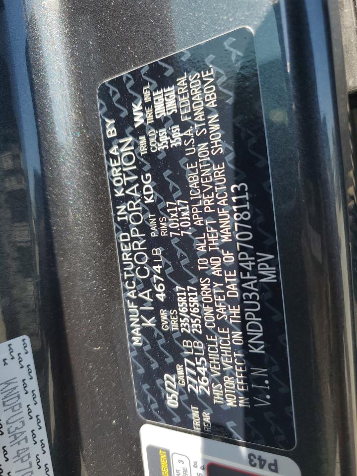 2023 KIA SPORTAGE LX VIN:KNDPU3AF4P7078113