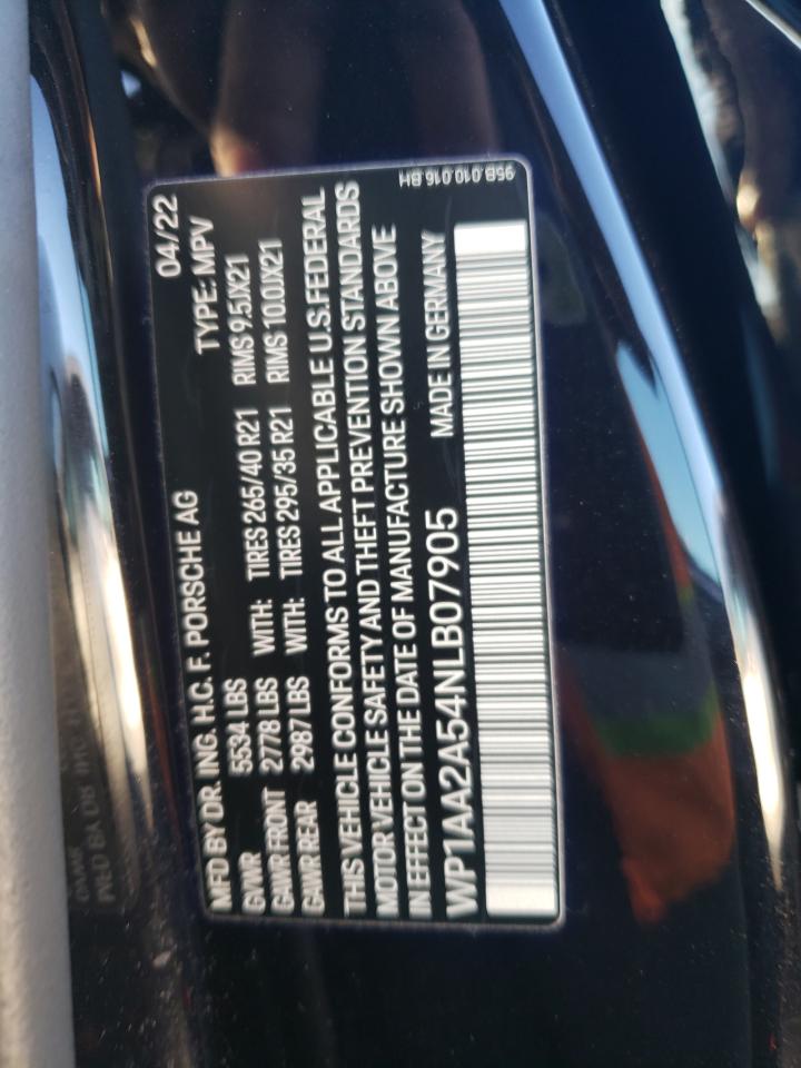 2022 PORSCHE MACAN VIN:JTEES41AX82026891