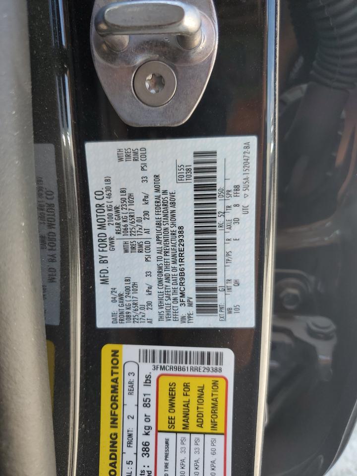 2024 FORD BRONCO SPORT BIG BEND VIN:3FMCR9B61RRE29388