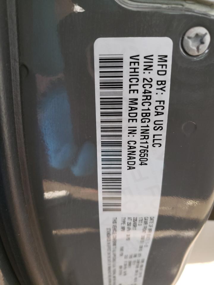 2022 CHRYSLER PACIFICA TOURING L VIN:2C4RC1BG1NR176504