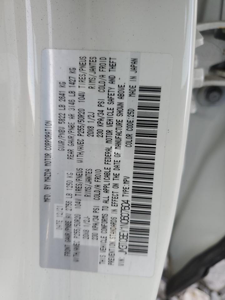 2022 MAZDA CX-9 SIGNATURE VIN:JM3TCBEY1N0607604