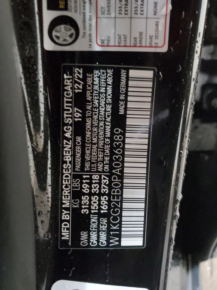 2023 MERCEDES-BENZ EQS SEDAN 450 4MATIC VIN:W1KCG2EB0PA036389