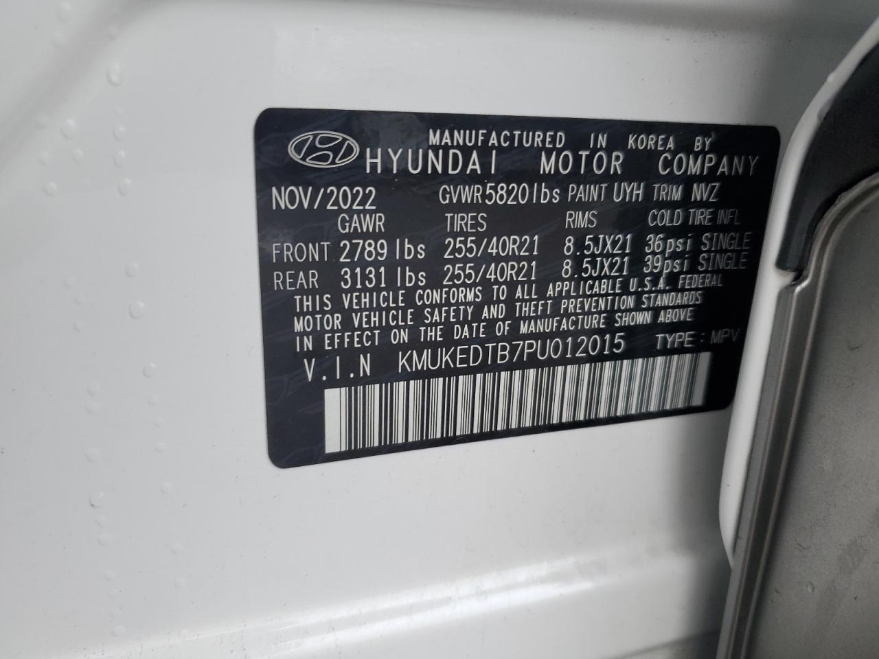 2023 GENESIS GV60 PERFORMANCE VIN:2MEFM75W72X639354