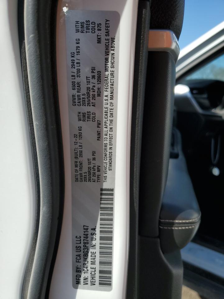 2023 JEEP GRAND CHEROKEE L LIMITED VIN:1C4RJKBG3P8744147