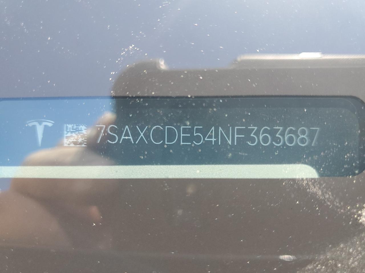 2022 TESLA MODEL X VIN:7SAXCDE54NF363687