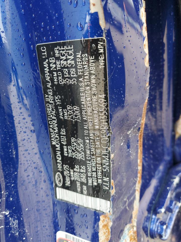 2024 HYUNDAI TUCSON LIMITED VIN:5NMJECDE9RH355694