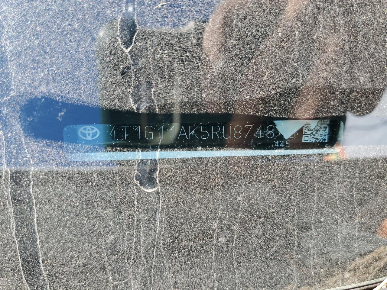 2024 TOYOTA CAMRY SE NIGHT SHADE VIN:4T1G11AK5RU874816