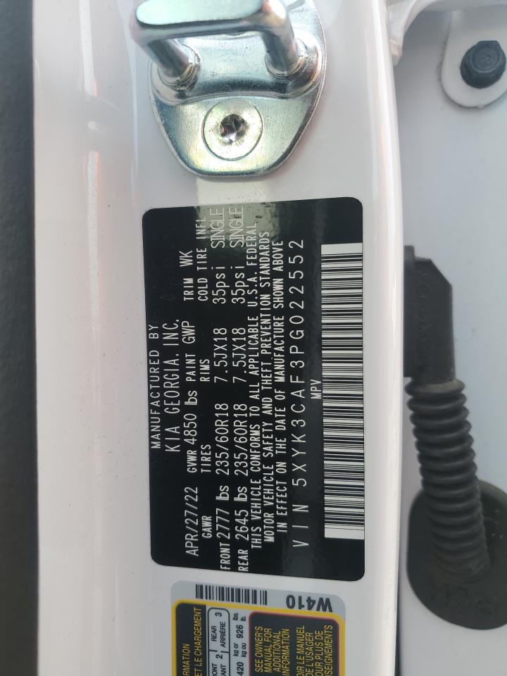 2023 KIA SPORTAGE EX VIN:5XYK3CAF3PG022552