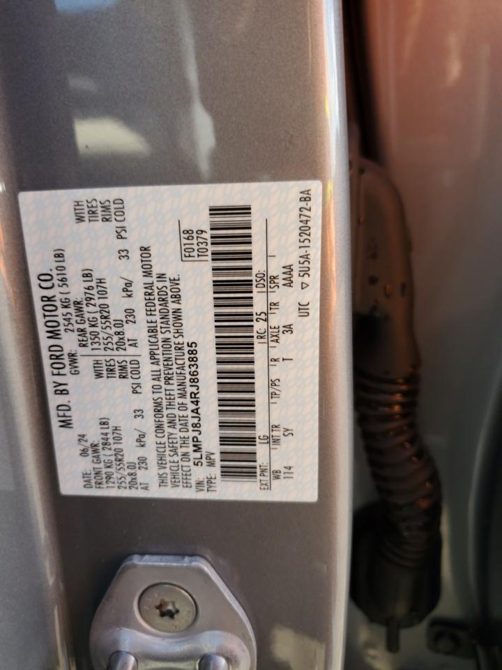 2024 LINCOLN NAUTILUS PREMIERE VIN:5LMPJ8JA4RJ863885