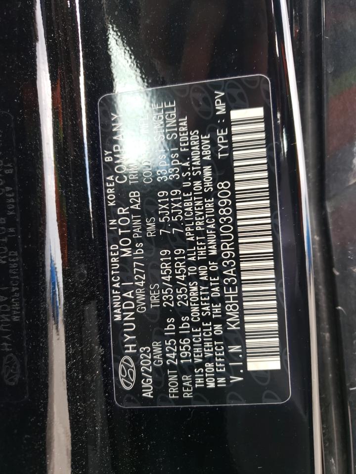 2024 HYUNDAI KONA LIMITED VIN:KM8HE3A39RU038908